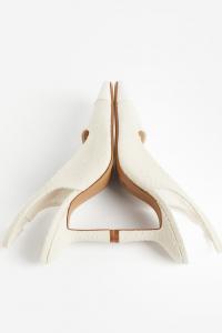 Структурные туфли лодочки с ремешком на пятке H&M, бежевый