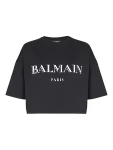 Футболка с логотипом BALMAIN, черный