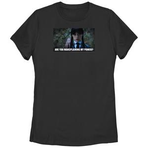 Футболка Juniors' Wednesday Are You Mansplaining My Power с рисунком мема Licensed Character