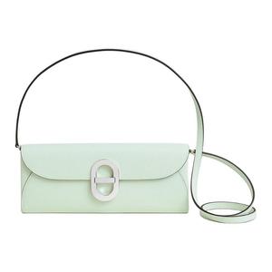 Hermes Сумка через плечо Chaine D'Ancre To Go из кожи Epsom с серебристой пряжкой, женская, мятно-зеленого цвета