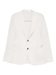 Блейзер с двумя пуговицами и накладными карманами Eleventy, нейтральный