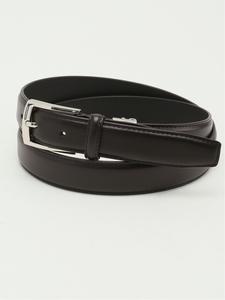 Ремень из гладкой кожи с одной булавкой Mfeditorial, цвет 35 Dark Brown