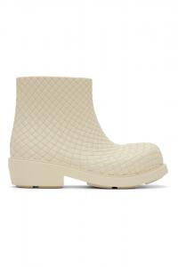 Пожарные берцы Bottega Veneta, цвет sea salt