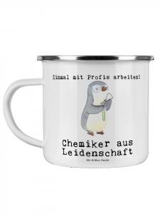 Эмалированная кружка Аптекарь страсти с надписью белого цвета Mr. & Mrs. Panda