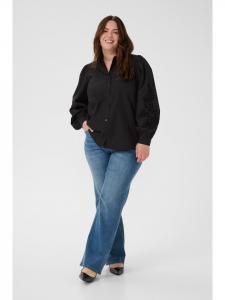 Рубашка KCnicky прямого кроя с длинными рукавами в цвете Black Deep KAFFE curve