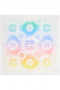 Casablanca Разноцветный шелковый шарф средней толщины