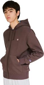 Мужская толстовка Champion с длинными рукавами из хлопкового флиса с вышитым логотипом и застежкой-молнией (C3-W104/C3-W104L/C3-W104Z/C3-Y137/C3-Y137L), шоколадный