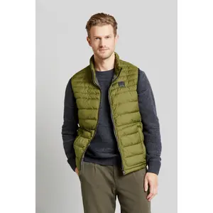 Стеганый жилет bugatti из легкой нейлоновой ткани, оливковый