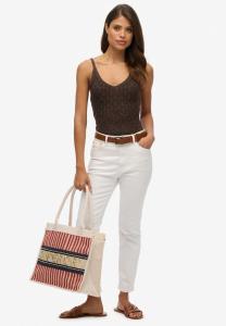 Сумка-шоппер Superdry & Co LUXE EMBROIDERED, Ecru/Red/Light Red