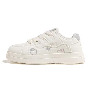 Износостойкие и легкие низкие скейтборд кроссовки Women's HUANQIU, бежевый