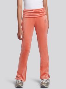 Детские джоггеры с поясом на манжете из велюра Juicy Couture, Burnt Sienna