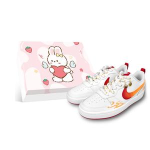 Кроссовки для скейтбординга Court Borough 2 Low top женские Nike, белый красный box