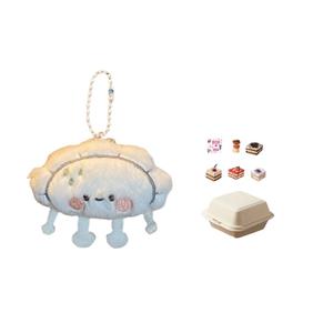 Очаровательный плюшевый кулон с суши, пельменями и баоцзы высотой 12см Dolls and bears dance, Blush Dumpling Pendant+Cake Box+Random Sticker