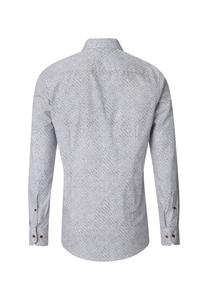 Мужская деловая рубашка с принтом современного кроя Venti, серый