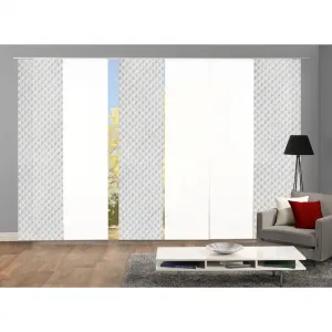 Раздвижная штора MARPENT набор из 6 штук Панельная каретка 6 шт. раздвижной занавес с цифровой печатью, набор из 6 штук MARPENT Home Wohnideen, серый