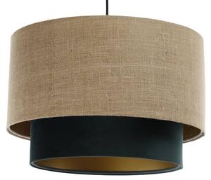 Подвесной светильник BPSKoncept Duo Boho, бежевый - золотой - зеленый - текстиль - 100 x 30 x 100 см