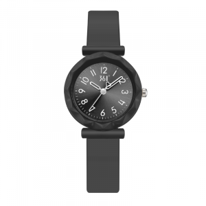 361° Часы с кварцевым механизмом, силиконовый ремешок, унисекс, золотой циферблат