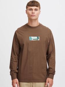 Рубашка с длинным рукавом sdhammou Solid, коричневый