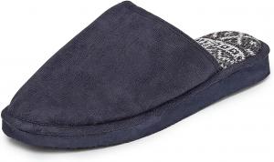 Мужские домашние тапочки BORN, искусственный замш, с подкладкой Fair Isle или Sherpa, подарок для него, черный