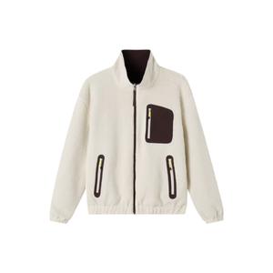 Вельветовое пальто Unisex Le Coq Sportif, белый/коричневый