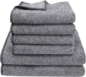 Комплект полотенец Dyckhoff "Золотые оттенки Елочка" (6 шт.), цвет graphit