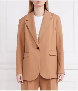 Элегантный жакет oversize fit Samsøe Samsøe, бежевый