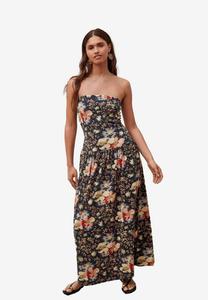 Платье Next DROP WAIST BANDEAU LENGTH, Black Floral Print/Black