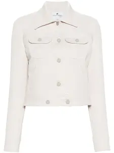 Укороченная джинсовая куртка Courrèges, бежевый