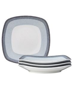 Набор из 4 квадратных салатных тарелок Colorscapes Layers, диаметр 8,25 дюйма Noritake, цвет ash