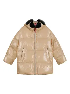 Пуховик с линзами на капюшоне Ai Riders On The Storm, бежевый