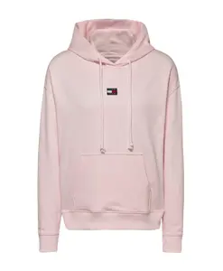 Розовая хлопковая футболка с логотипом Tommy Jeans, розовый