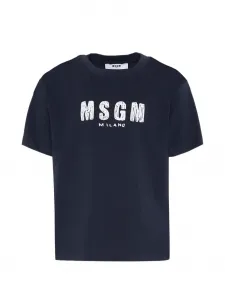 Футболка с короткими рукавами MSGM Kids, синий