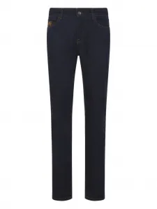 Джинсы с пятью карманами и вышивкой-логотипом Etro, синий