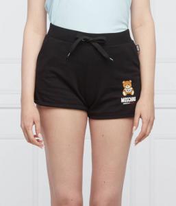 Шорты женские Moschino Underwear короткие с логотипом бренда, черный