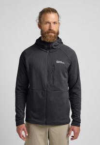 Флисовая куртка Jack Wolfskin KOLBENBERG HOODED, Phantom/Anthracite