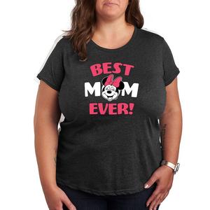 Футболка Disney's Minnie Mouse Plus Best Mom с рисунком, цвет Heather Charcoal