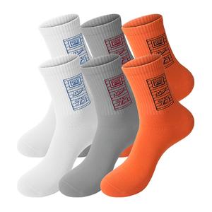 Носочки Knee-High Unisex, набор из 6 пар WARRIOR, белый/оранжевый/серый