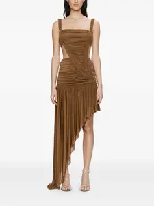 Юбка Orion Swept со сборками Christopher Esber, коричневый