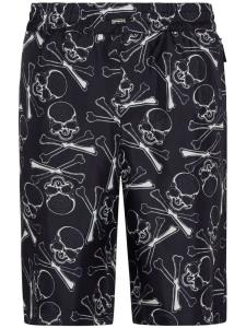 Philipp Plein шелковые шорты с принтом, черный