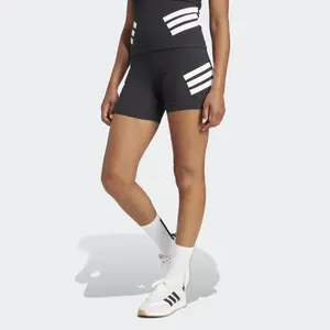 Женские короткие леггинсы Adidas Future Icons с тремя полосками для байкеров, черный