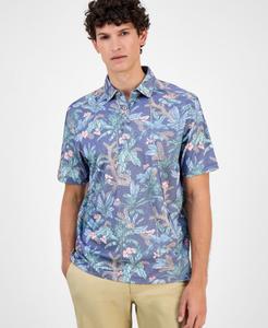 Мужская рубашка-поло Бали Джунгли из смеси хлопка пима Tommy Bahama, Steel blue