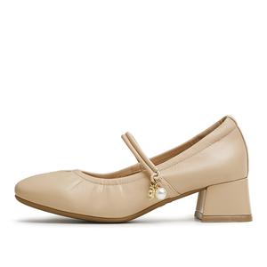 Туфли Princess Shoes на платформе с ремешком Mary Jane высотой 4 см для женщин Teenmix, априкот