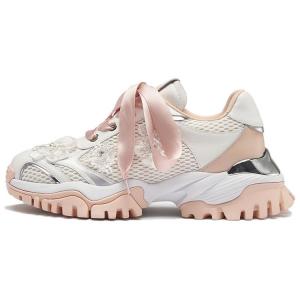 Низкие массивные кроссовки женские LE SAUNDA, Pear Blossom White+Pink Bel