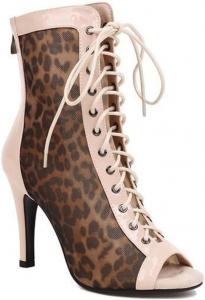 Generic Женские летние ботильоны JXUZY из сетки с открытым носком для модного джазового танца, вечеринки и вечерние сандалии на щиколотке