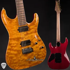 2024 - Suhr Standard Carve с верхом Pau Ferro и грифом - Trans Amber