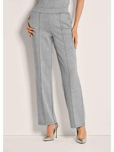 MADELEINE Широкие брюки на резинке со складками, цвет графитовый/меланж