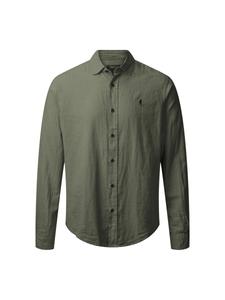Рубашка на пуговицах классического кроя MCS, оливковый