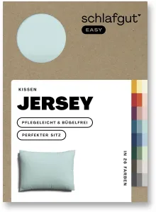 Наволочка Schlafgut "EASY Jersey", (1 шт.), наволочка на молнии, мягкая и впитывающая, наволочка 70х90 см, цвет Petrol Light
