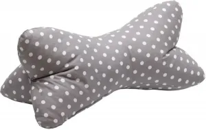 Подушка под шею "гербалинд" "Чтение костей серая", (1 штука), подушка под шею с рисунком, подушка в горошек 40х18 см Herbalind, серый