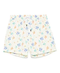 Плавки из полиэстера с боковыми карманами Barba, белый